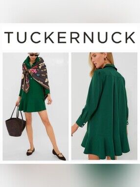 tuckernuck green polly dress Tuckernuck Pomander Place Green Polly Mini Dress | Size Small